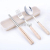 Bamboo Tableware Convenient Tableware Set Fork Spoon and Chopsticks Set