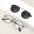 New Irregular Myopia Glasses Plain Glasses Sunglasses Dual-Use Set of Glasses Vacuum Electroplating High Nickel Frame Reflective Lenses Men