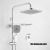 HUADIAO European Shower Column With Faucet Mixer Bathroom Bathroom Faucet Set Rain Shower