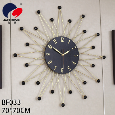 Nordic Wall Clock Living Room Home Fashion Clock Light Luxury Personality Creative Punch-Free Clock Decoration Wall Hanging Quartz Clock