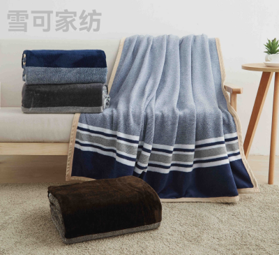 Flannel Blanket Summer Air Conditioning Blanket Sofa British Style Comfortable Breathable Cover Blanket 150 * 200cm