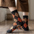 Rhombic College Socks for Women Autumn and Winter Mid-Calf Length Socks Thickened Fleece-Lined Warm Wool Socks Ins Korean Stockings Wholesale