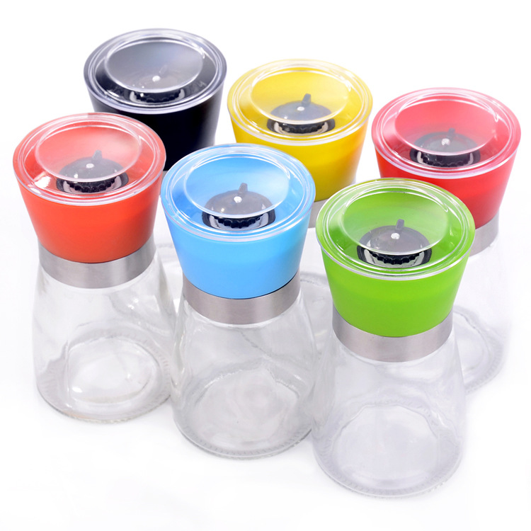 HZ356手动研磨器 咖啡 玻璃磨粉器 香料现磨瓶 调料黑胡椒瓶