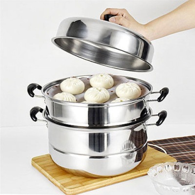 Hz171 Multi-Layer Steamer Stainless Steel 2 Double 3three-Layer Thick Soup Pot Large Induction Cooker Home Steamer More Sizes