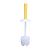 Factory Wholesale Toilet Brush with Holder White with Printed Pattern Plastic Cleansing Brush Toilet Brush Set Toilet Brush Set