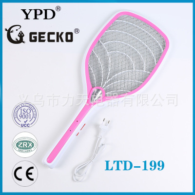 Litian GECKO-LTD-199 Super High Quality Lithium Battery Rechargeable Electric Mosquito Swatter with Power Cord