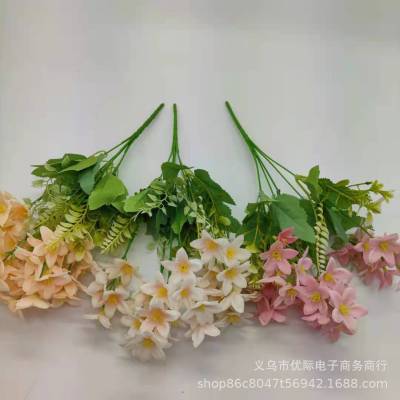 Artificial Bouquet Plant Flower Wall Lavender Hyacinth Artificial Plastic Flower Home Decoration Technology Accessories