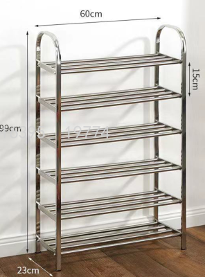 Stainless Steel Shoe Rack Multi-Layer Simple Shoe Rack Storage Shoe Cabinet Assembly Dormitory Home Beautiful