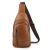 New Korean PU Leather Men's Chest Bag Fashion Trendy One-Shoulder Bag Crossbody Bag Pannier Bag Riding Backpack