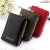  Trendy Solid Color Vertical Three Fold Coin Pocket Multiple Card Slots Large Capacity Lock Contrast Color Pu Wallet