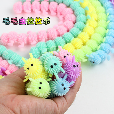 Hot-Selling New Products Whole Person Caterpillar Toys Stress Relief Rope Soft Rubber Noodle Rope Useful Tool for Pressure Reduction Lala Le