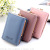  Trendy Solid Color Vertical Three Fold Coin Pocket Multiple Card Slots Large Capacity Lock Contrast Color Pu Wallet