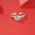 Ring S925 Silver Inlay Moissanite Ring Open Mouth Extended Arm Simple Six-Claw Ring Support Jewelry Live Broadcast Spot