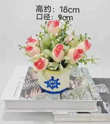 New Artificial Flower Ceramic Bonsai Creative Decoration Factory Direct Supply Artificial Flowers Artificial Plant Bonsai