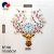 Lioele Les Deer Head Northern European Style Atmospheric Clock Wall Clock Living Room Modern Creative Clock Home Mute Pocket Watch Decorative Clock