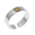 0811 Korean Style Ins Fashion Retro Smiley Ring Female Special-Interest Design Smile Ring Student Opening Ring Ornament