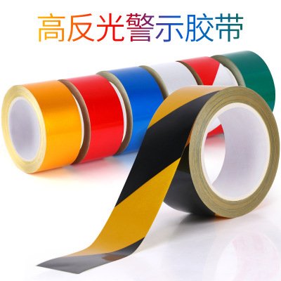 Color Engineering Site Reflective Adhesive Tape Reflective Sticker Power Warning Sign Barricade Warehouse Waterproof Warning Tape