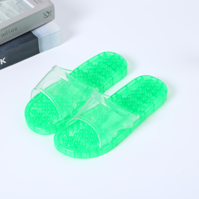 Bathroom Slippers Women's Summer Indoor Non-Slip Bath Massage Plastic Slippers Thick Bottom Crystal Couple's Home Slippers Winter