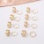 New Opening Couple Rings Foreign Trade Hot Ring Suit 2 Set Creative Personality Butterfly Punk Couple Ring