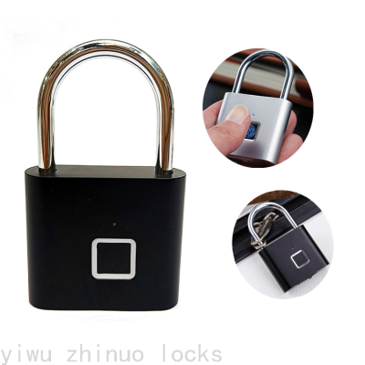 Hot sale security smart fingerprint padlock Keyless Waterproof Anti-Theft finger print lock for travel bag luggage