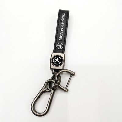 Car Fashion Brand Key Chain Suitable for Mercedes-Benz Key Chain Genuine Leather Car Key Ring Customization