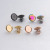 Stainless Steel DIY Stud Earrings Base Support Inner Diameter 8/10/12MM Gold Plated Rose Gold Rainbow Black Studs