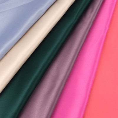 Wholesale Solid Color Soft Textile Silk Fabric 100% Polyester Satin Fabric Dyed Satin Fabric