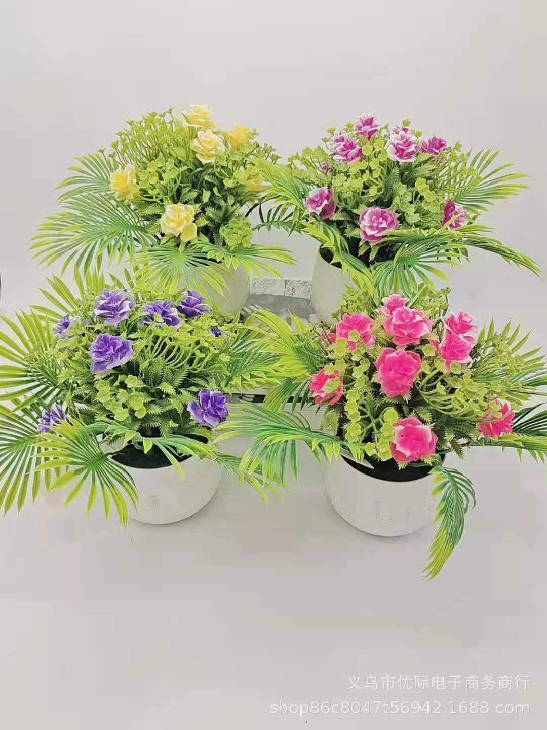 仿真尤加利花塑料花  室内装饰盆栽假花花墙绿植装饰园艺造景