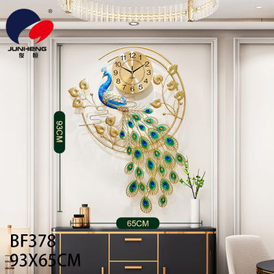 Clock Living Room Peacock Wall Clock Home Fashion Clock Phoenix Creative Clock Wall Silent Bedroom Decoration Quartz Clock