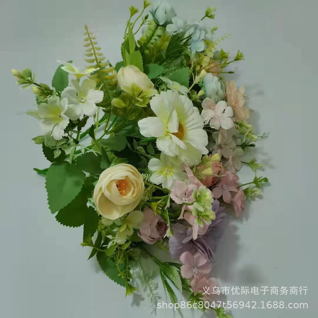 仿真假花 太阳花组合人造小把花 仿真手捧花花束家居装饰厂家批发