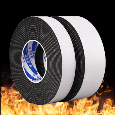 Single-Sided Fireproof Flame Retardant Sponge Rubber Strip Door and Window Bottom Anti-Dust and Anti-Collision Buffer Sealing Strip High Viscosity Foam Tape