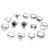 Cross-Border Supply Bohemian Retro Antique Silver Lotus Women's New Personalized 15 Pieces Set Rings Wholesale