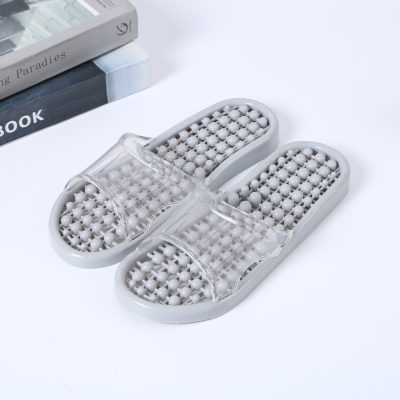 Bathroom Slippers Women's Summer Indoor Non-Slip Bath Massage Plastic Slippers Thick Bottom Crystal Couple's Home Slippers Winter