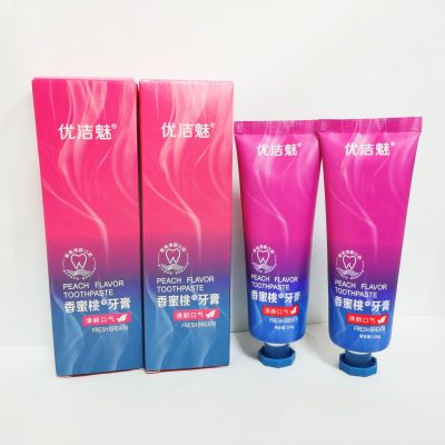 Youjie Charming Chewing Gum Peach Dazzling White Toothpaste Clean Tooth Stains Fresh Breath Protect Gum Internet Celebrity Toothpaste 100G