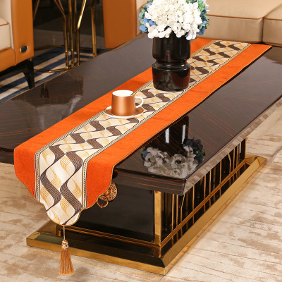 Hot Selling Foreign Trade European New Chinese Table Runner Hotel Bed Runner Cover Towel Simple Decorative Cloth Factory Direct Sales