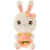 Super Cute Peach Rabbit Plush Toy Little Bunny Doll Ragdoll Healing Doll Birthday Gift Girl