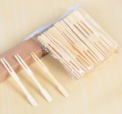 Fruit Fork Pure Natural Bamboo Fork Disposable Hotel Supplies Stall Supplies Wholesale