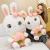 Super Cute Peach Rabbit Plush Toy Little Bunny Doll Ragdoll Healing Doll Birthday Gift Girl