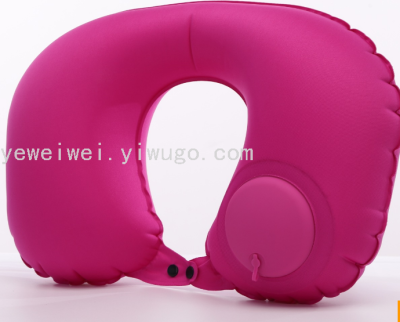 (Press-Type Inflatable) TPU Camping Outdoor Travel Travel U-Shape Pillow Pillow Pillow Inflatable Pillow