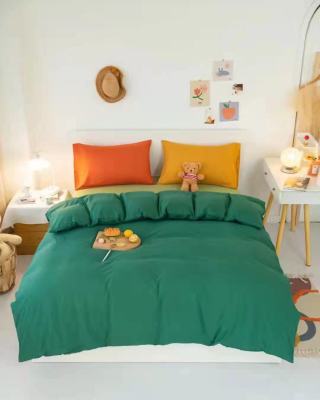 Factory price simple classic orange comforter cover with dar