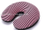 Striped Polyester Cotton Foam Particles Filled Pillow Outdoor Travel Leisure Health Pillow Aviation Pillow U-Shaped