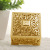 European-Style Gold and Silver Plated Plastic Candy Box Square Hollow Creative Wedding Wedding Candies Box Wedding Companion Gift Wedding Candy Return Gift