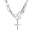 Double-Layer Cross Necklace Temperament Unique Design Ins Cold Wind Net Red Same Style Clavicle Chain