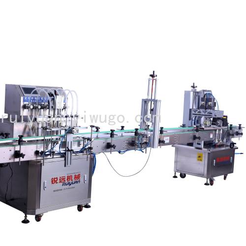 factory direct full-automatic water washing products filling gland capping production line