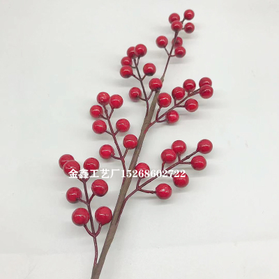 Christmas Berry Artificial Pine Cone For Christmas Decoration Fake Flower Artificial Pine Tree Branch DIY Home Party Dec