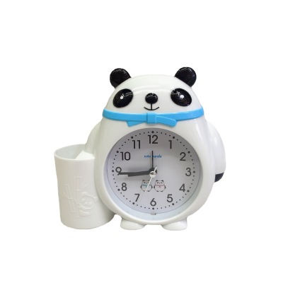 New Multi-Functional Panda Pen Holder Bedroom Alarm Clock Cartoon Gift Student Lazy Wake-up Watch