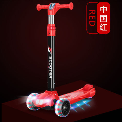 children‘s scooter with music foldable wide handle scooter 3-8 years old skateboard scooter wholesale hot sale