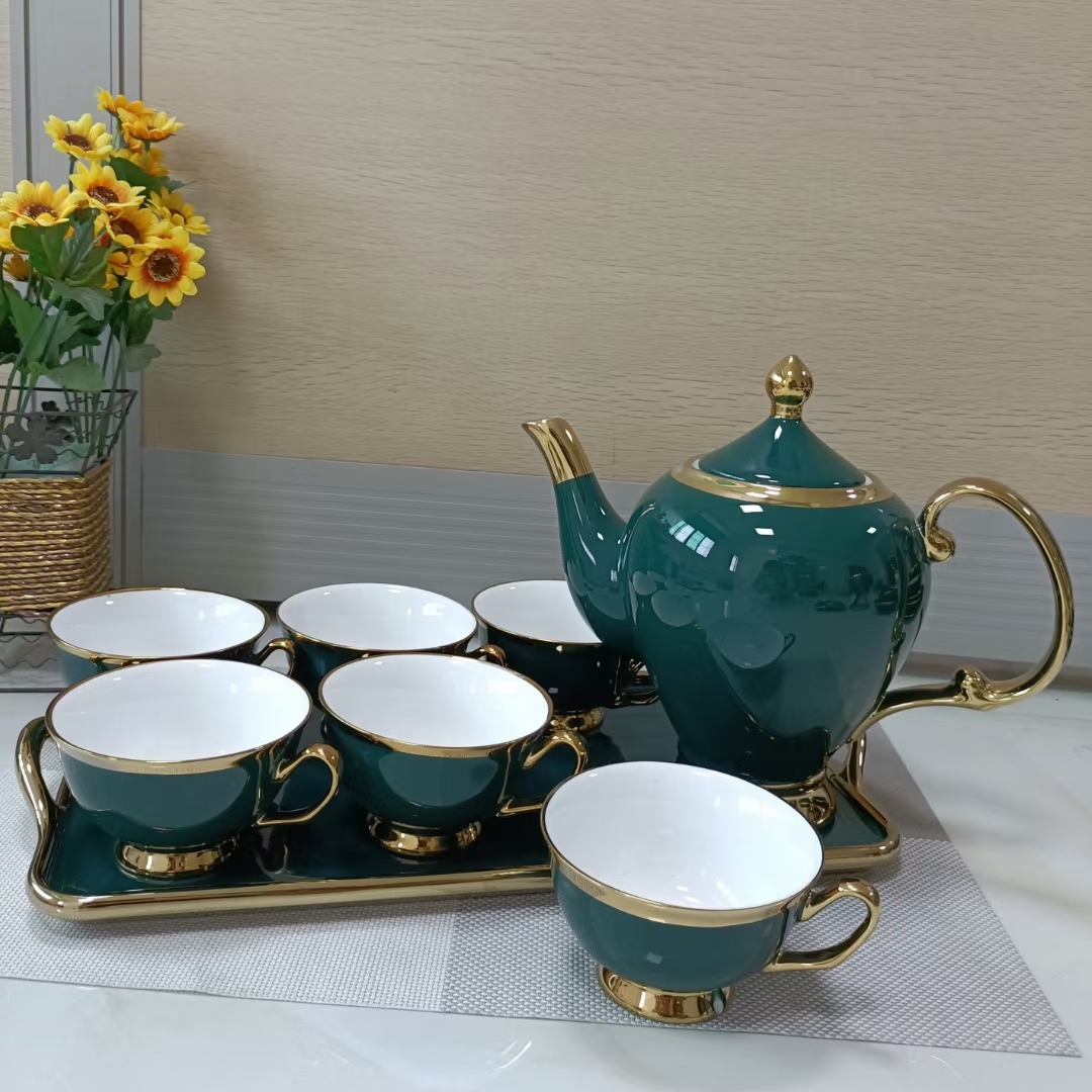 新款陶瓷咖啡杯壶水具套礼品工艺品创意家居日用百货