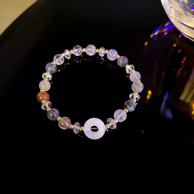 Chalcedony Pearl Crystal Bracelet Female Korean-Style Chic and Unique Design Bracelet Internet Celebrity Bracelet
