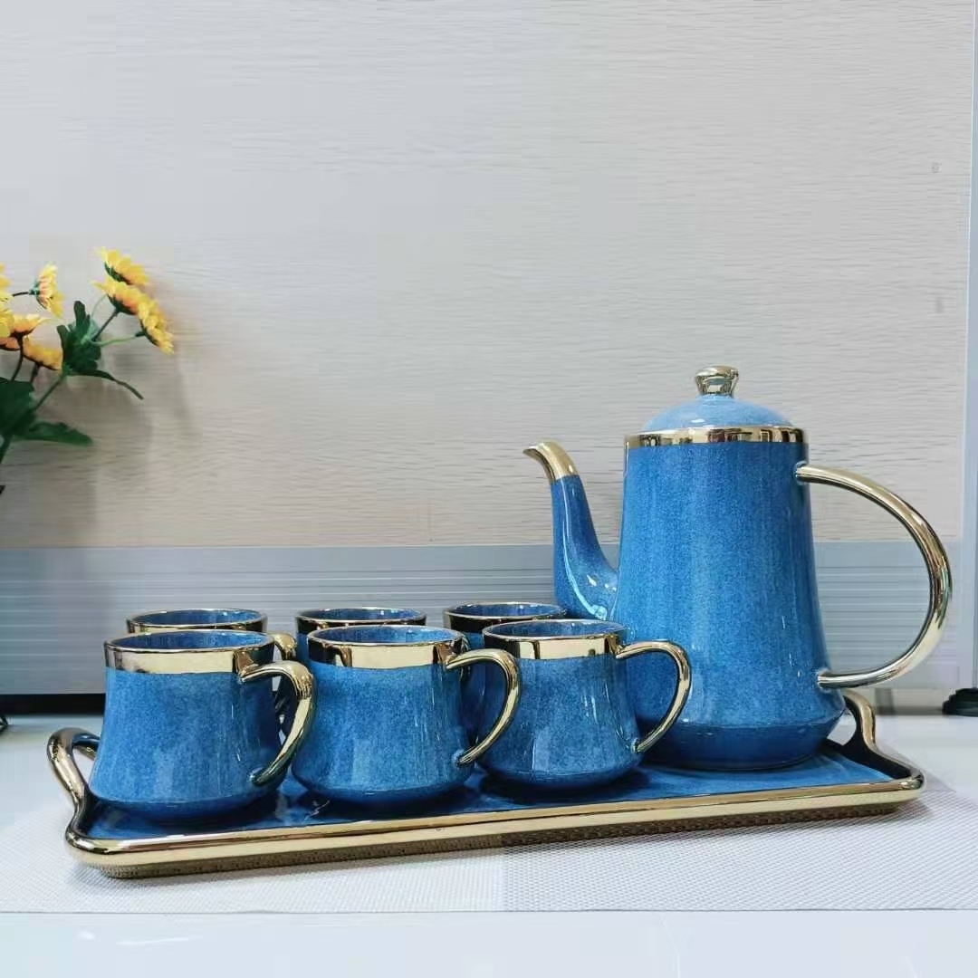 新款陶瓷咖啡杯壶水具套礼品工艺品创意家居日用百货